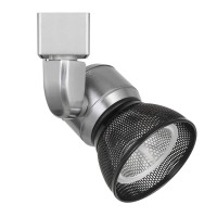 Benjara 10W Integrated Led Metal Track Fixture With Mesh Head Silver And Black