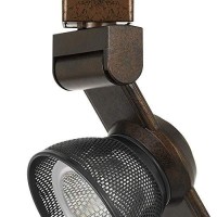 Benjara 12W Integrated Led Metal Track Fixture With Mesh Head,Bronze And Dark Black