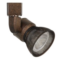 Benjara 10W Integrated Led Metal Track Fixture With Mesh Head, Bronze