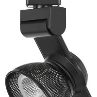 Benjara 12W Integrated Led Metal Track Fixture With Mesh Head, Black