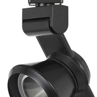 Benjara 12W Integrated Dimmable Led Metal Track Fixture With Cone Head, Black