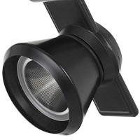 Benjara 12W Integrated Dimmable Led Metal Track Fixture With Cone Head, Black