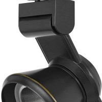 Benjara 12W Integrated Led Metal Track Fixture With Cone Head, Dark Black