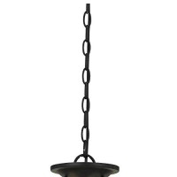 Benjara 60 X 3 Watt Metal Frame Pendant With Hardwired Switch, Textured Gray