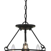 Benjara 60 X 3 Watt Metal Frame Pendant With Hardwired Switch, Textured Gray