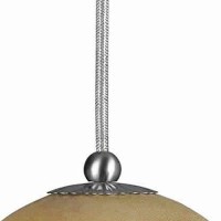 Benjara Bm223548 Bell Design Glass Shade Pendant Lighting With Cord, Beige And Silver