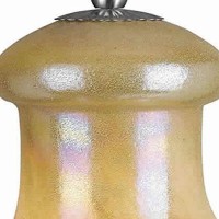 Benjara Bm223548 Bell Design Glass Shade Pendant Lighting With Cord, Beige And Silver