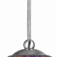 Benjara Bm223555 Bell Design Glass Shade Pendant Lighting With Canopy, Multicolor