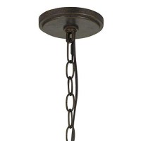 Benjara 60W Twisted Metal Mesh Design Pendant Fixture, Dark Bronze