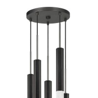 Emblaze your living space by incorporating this coveted contemporary style Pendant which comes with 5 LED lighting Constructed from hexagonal Aluminum frame it is accented in the hue of black