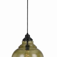 Benjara 60 Watt Metal Frame Pendant With Rippled Glass Shade, Beige And Black