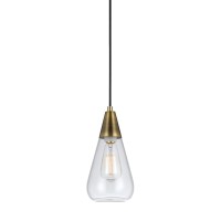 Add a tint of glamour and style with this sturdy metal constructed pendant lighting featuring transitional style Conical shaped glass shade with metal brass accent completes the look The canopy is provided to facilitate mounting Wipe it with soft cloth to