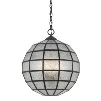 Amalgamate your decor setting and at the same brighten up your space with this contemporary style geometric Pendant which comes with 3 bulb fixtures Constructed from metal frame with glass inserts it is accented with black and clear finish