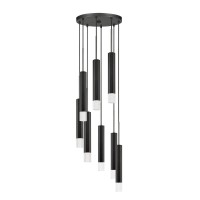 Emblaze your living space by incorporating this coveted contemporary style Pendant which comes with 8 LED lighting Constructed from hexagonal Aluminum frame it is accented in the hue of black