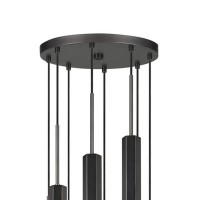 Emblaze your living space by incorporating this coveted contemporary style Pendant which comes with 8 LED lighting Constructed from hexagonal Aluminum frame it is accented in the hue of black