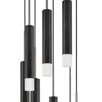 Emblaze your living space by incorporating this coveted contemporary style Pendant which comes with 8 LED lighting Constructed from hexagonal Aluminum frame it is accented in the hue of black