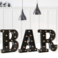 Black Bar Sign Marquee Light Up Letters Led Marquee Number Lights Sign For Night Light Home Bar Christmas Lamp Birthday Party W