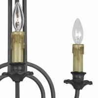 Benjara 3 Bulb Candle Style Uplight Chandelier With Metal Frame, Black And Brass