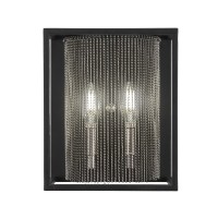 Cadina 2 Light Wall Sconce Shown In Matte Black & Brushed Nickel Finish