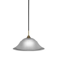 Paramount 1 Light Mini Pendant In Matte Black And Brass Finish With 20