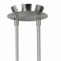 Benjara 3 Light 120V Metal Track Light Fixture With Glass Shade, Silver And Yellow