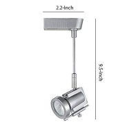 Benjara Flared Torch Design Rotational Track Light Head With 6 Inch Stem, Silver