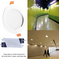 Ceiling Lights, 3000-6500K Motion Sensor Recessed Light, Led Sensor Ceiling Embedded Panel Light Human Body Motion Sensor Light, Recessed Lighting, Simple Retrofit Installation(7W)