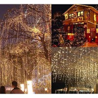 Mega-Loopolis 40Ft 100 Led Solar String Lights Outdoor, Waterproof Globe String Lights 8 Modes Indoor/Outdoor Fairy Crystal Ball Lights For Patio Yard Trees Christmas Wedding Party,Soft White Light