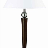 Benjara 60 X 2 Watt Metal Frame Night Stand Lamp With Fabric Shade, White And Brown