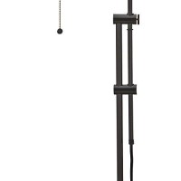 Benjara Metal Rectangular Desk Lamp With Adjustable Pole, Black