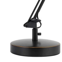 Benjara 60W Metal Task Lamp With Adjustable Arms And Swivel Head, Set Of 2, Black