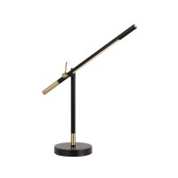 Benjara 10W Integrated Led Dimmer Desk Lamp With Adjustable Height, Black