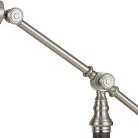 Benjara 60 Watt Metal Desk Lamp With Adjustable Arm And Head, Silver