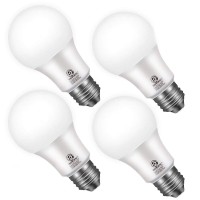 Energetic 4-Pack Dusk To Dawn Led Outdoor Light Bulb, 60 Watt Equivalent(6W), 800Lm, Daylight 5000K, E26 Base, Automatic On/Off Sensor Light Bulb For Porch, Hallway, Garage, Ul Listed