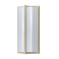 Benjara Cylindrical Shaped Metal Plc Wall Lamp With 3D Design Trim,Set Of 4, White