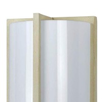 Benjara Cylindrical Shaped Metal Plc Wall Lamp With 3D Design Trim,Set Of 4, White