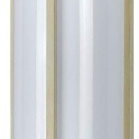 Benjara Cylindrical Shaped Metal Plc Wall Lamp With 3D Design Trim,Set Of 4, White