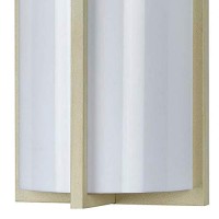 Benjara Cylindrical Shaped Metal Plc Wall Lamp With 3D Design Trim,Set Of 4, White