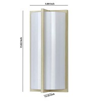 Benjara Cylindrical Shaped Metal Plc Wall Lamp With 3D Design Trim,Set Of 4, White