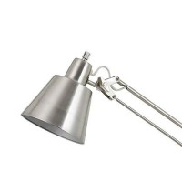 Benjara 60W Metal Task Lamp With Adjustable Arms And Swivel Head, Set Of 2, Silver