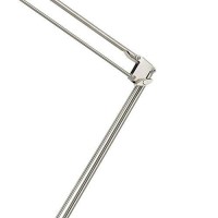 Benjara 60W Metal Task Lamp With Adjustable Arms And Swivel Head, Set Of 2, Silver