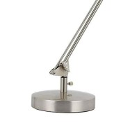 Benjara 60W Metal Task Lamp With Adjustable Arms And Swivel Head, Set Of 2, Silver