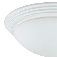 Benjara Dome Shaped Glass Ceiling Lamp With Hardwired Switch, White And Clear