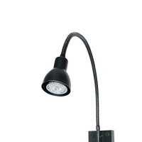 Benjara Metal Round Wall Reading Lamp With Plug In Switch, Black