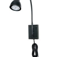 Benjara Metal Round Wall Reading Lamp With Plug In Switch, Black