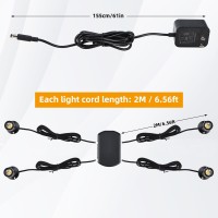 Yaeccc Dimmable Led Mini Spotlight Jewelry Showcase Display Lights Black Shell Surface Mount (Pack-4,Warm White 3000K)