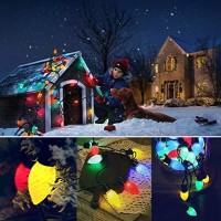 Hopolon C9 Led Christmas String Lights, 8Modes 50 Led 33Ft Outdoor Fairy Lights With 30V Safe Adaptor, Extendable Green Wire String Lights For Patio Xmas Tree Wedding Party Decoration, Multicolor