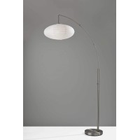 Homeroots Shade: 15.5% Electronic:7.8%Metal: 54%Packa 20 X 42 X 80 Brushed Steel Metal Arc Lamp