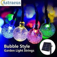 Astraeus Solar String Lights Outdoor, 50 Led 9.5M/31Ft Waterproof Festival Solar Garden Lights Crystal Ball Decorative Fairy Lights For Garden Patio Yard Home Wedding Christmas Parties, (Multicolor)