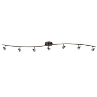 Benjara 40 Watt Metal Serpentine Led Rail Fixture, Bronze